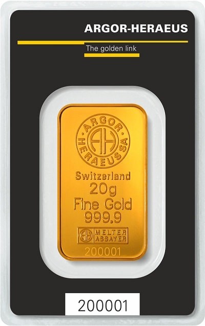 Lingotto Oro Puro 20 grammi