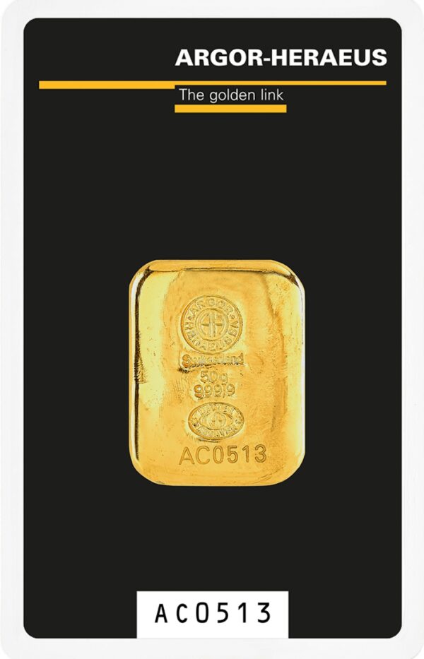 Lingotto Oro Puro 50 grammi (Fuso)